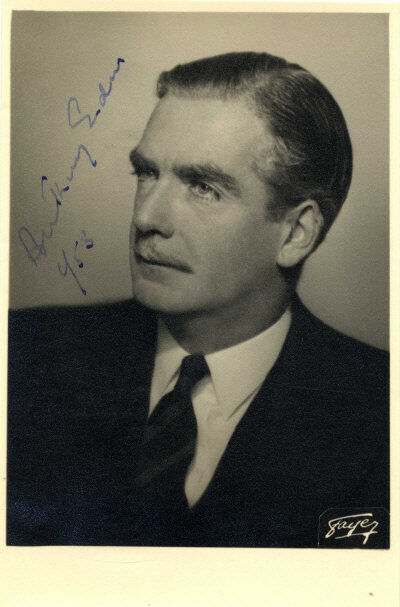 ANTHONY EDEN Signed Photo Poster paintinggraph - former British Prime Minister - Preprint