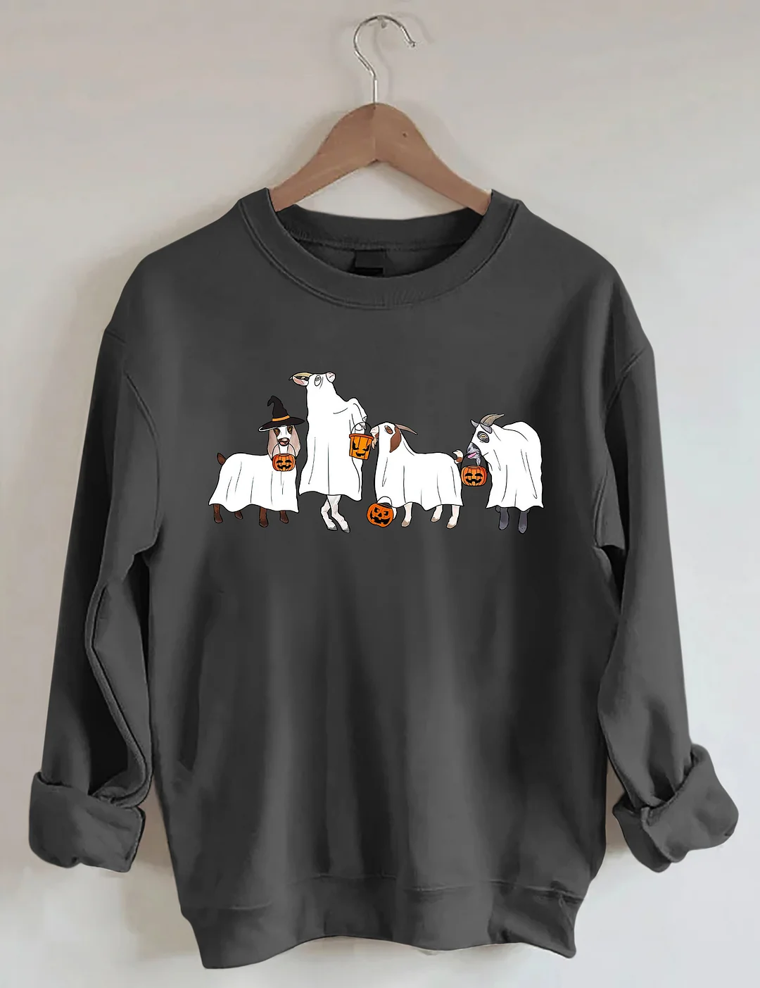 Halloween Ghost Goat Sweatshirt