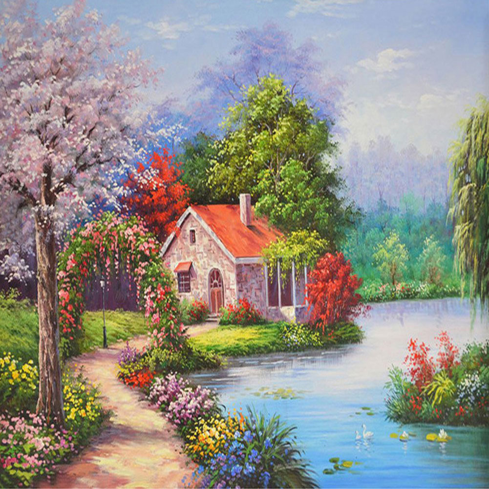 

Thomas Painting Country House - Round Drill Diamond Painting - 40*40CM, 501 Original