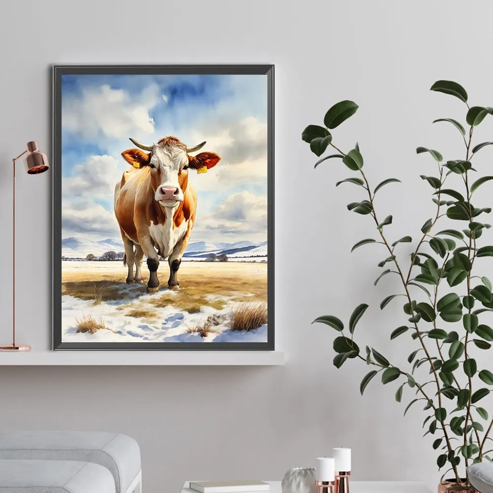 Diamond Painting - Full Round Drill - Cow(Canvas|30*40cm)