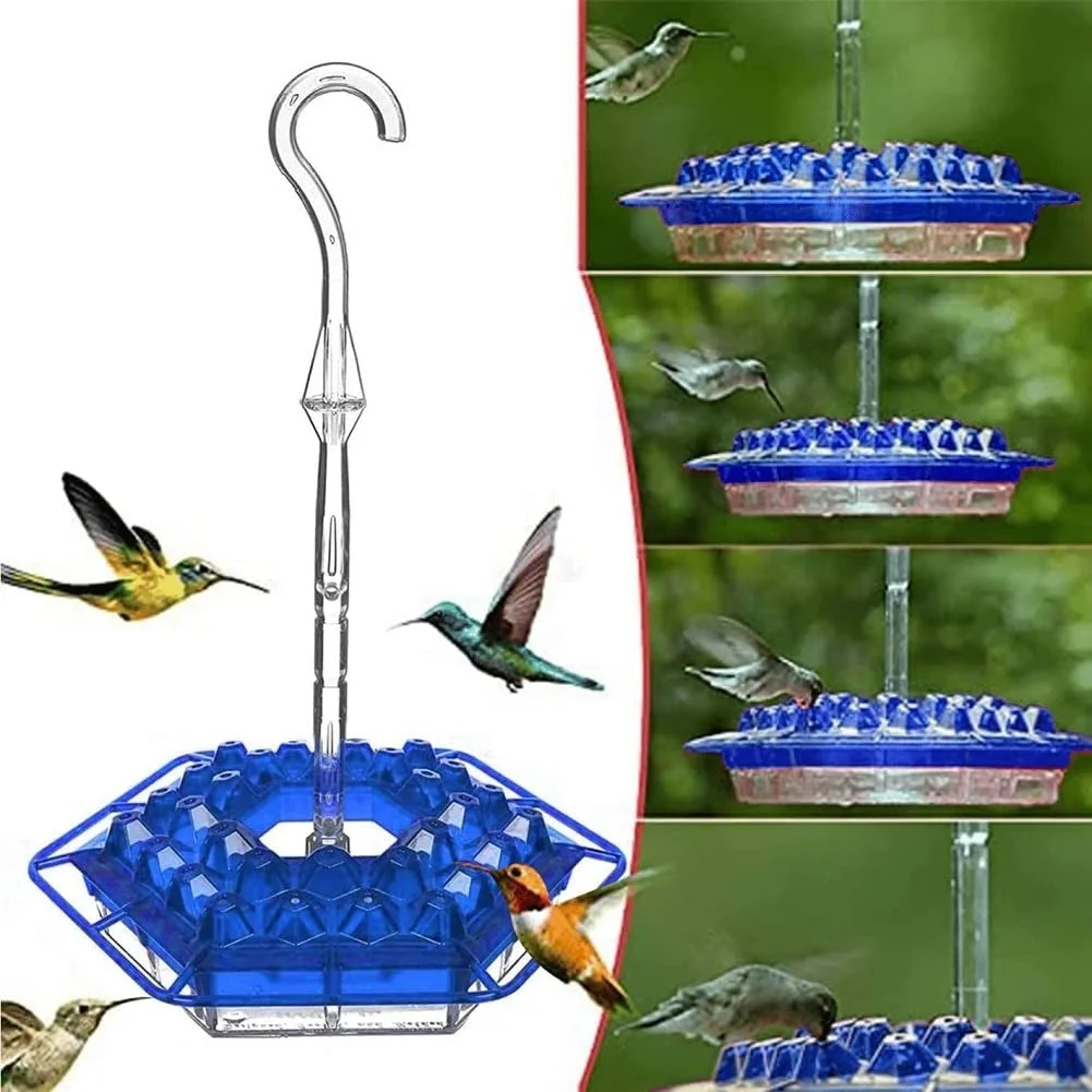 Hummingbird Feeder Outdoor Hanging Six Sides Hooked Bird Feeder