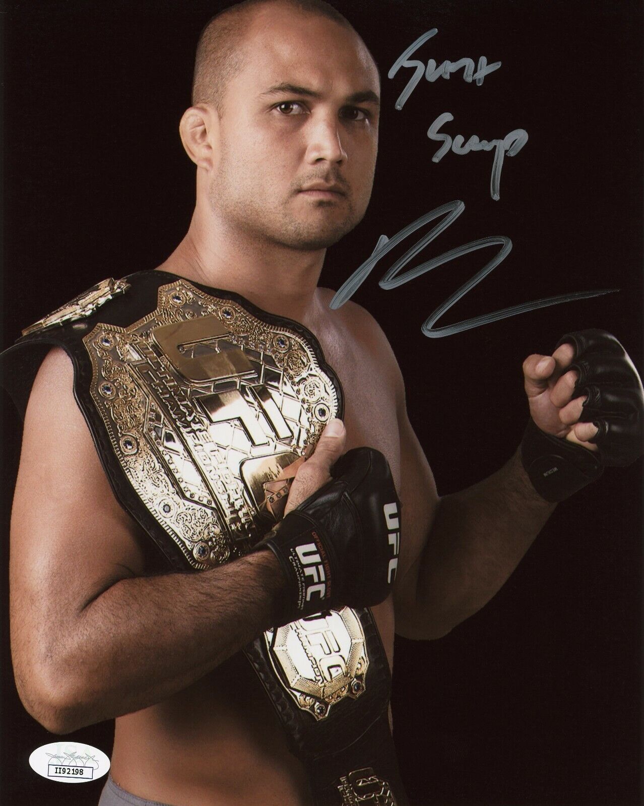 B.J. Penn Hand Signed 8x10 Photo Poster painting UFC Fighter JSA COA Autograph BJ Prodigy Hawaii