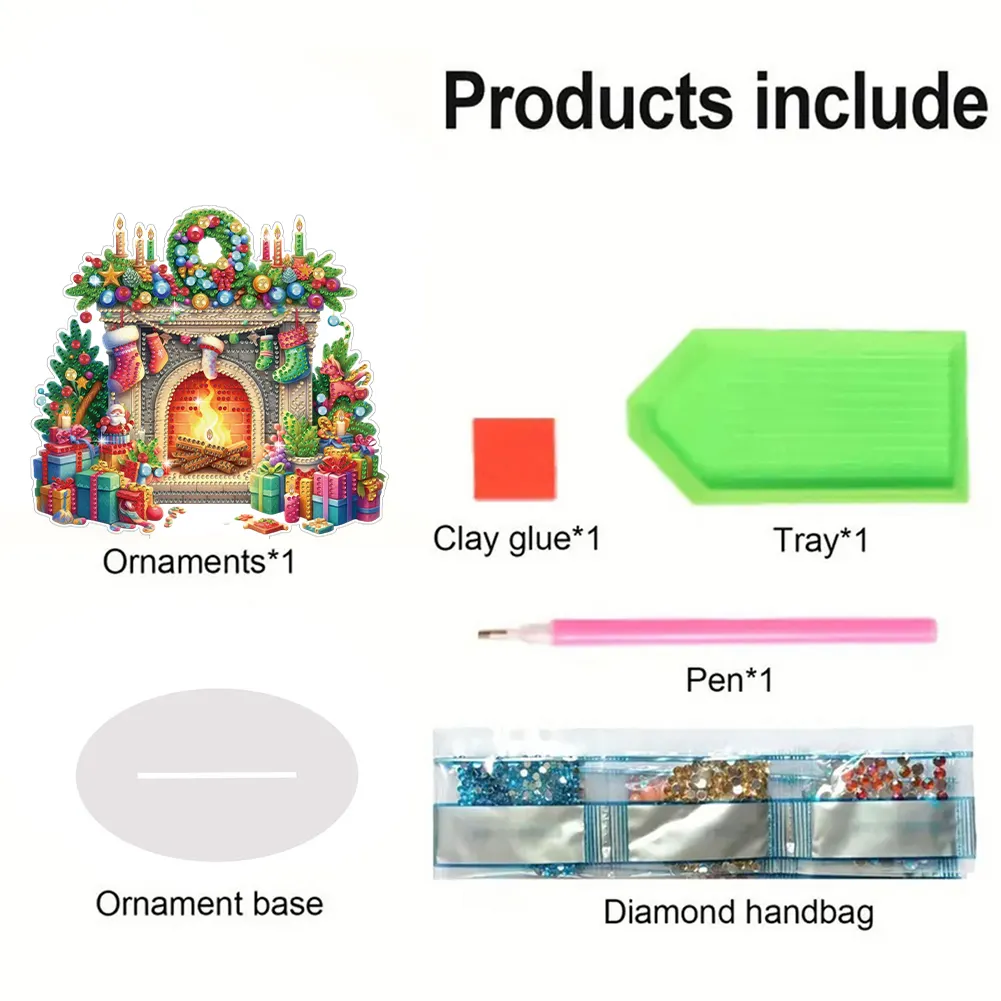 DIY Christmas Gift Mailbox Acrylic Special Shaped Diamond Painting Desktop Decorations
