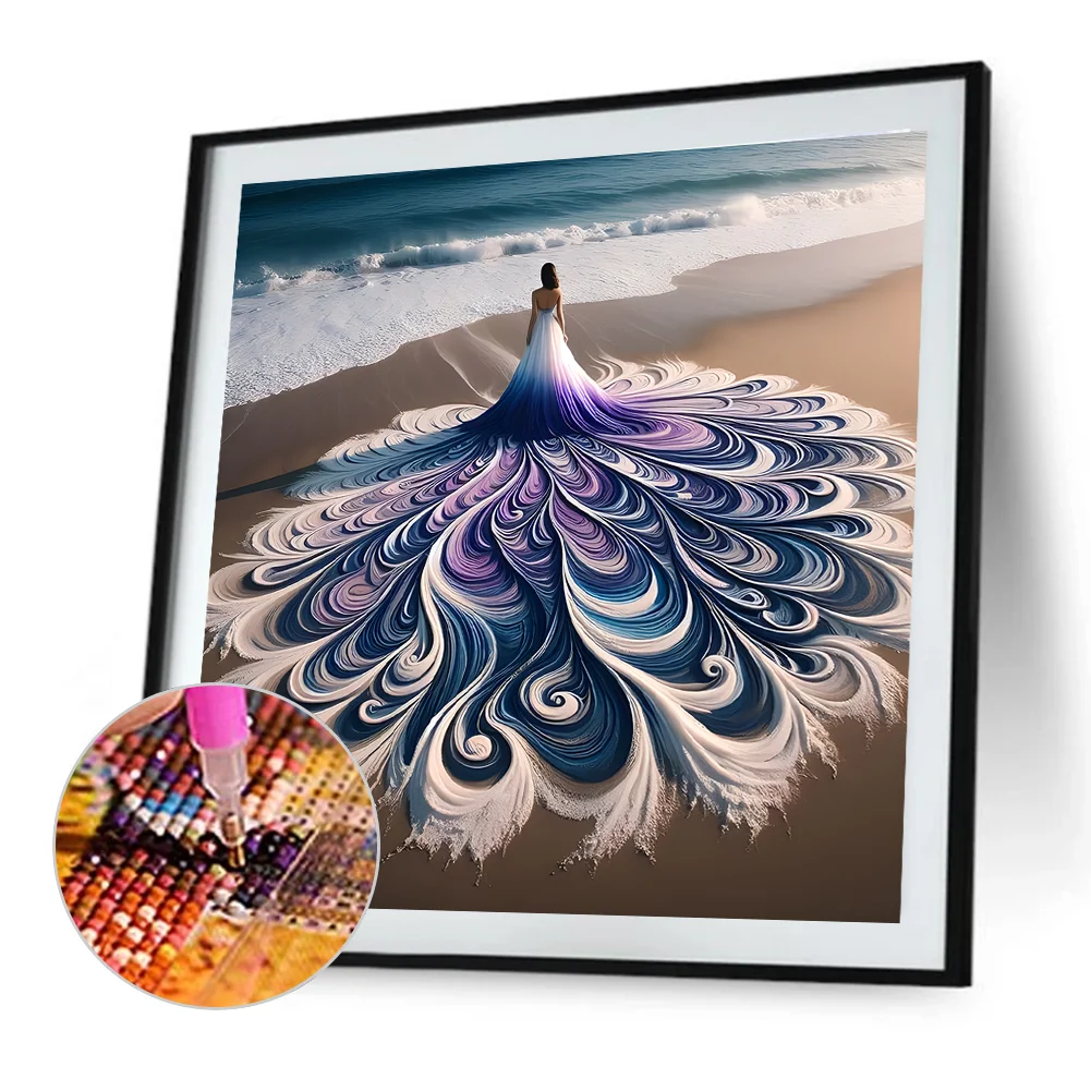 Diamond Painting - Full Round Drill - Gorgeous Skirt Beauty(Canvas|40*40cm)