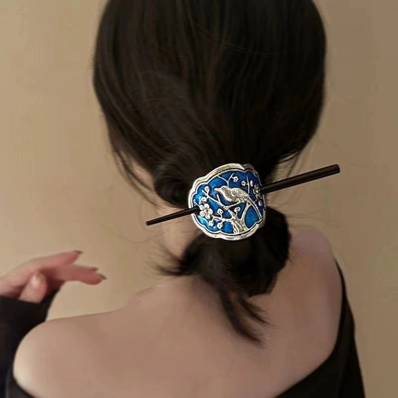 Women's Chinoiserie Bird Alloy Hairpin