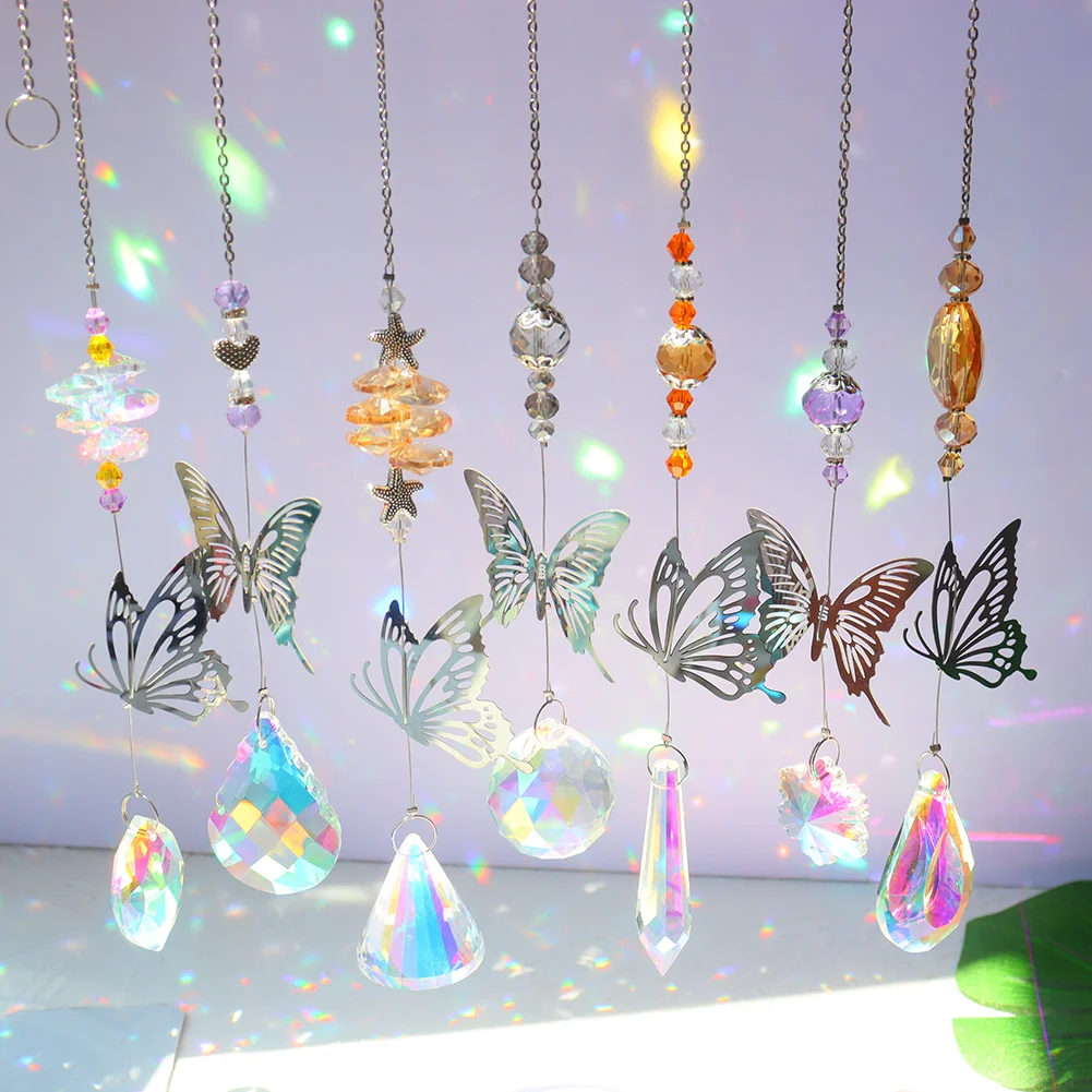 Crystal Windchimes Sunlight Catching Hanging Pendant Light Catcher Jewelry