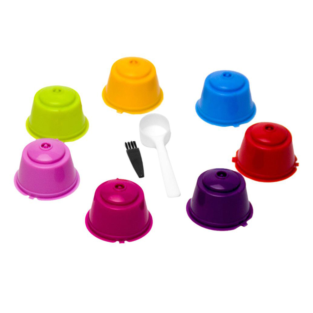 

7pcs Coffee Machine Reusable Capsule Coffee Cup Filter Caps for Dolce Gusto, 501 Original