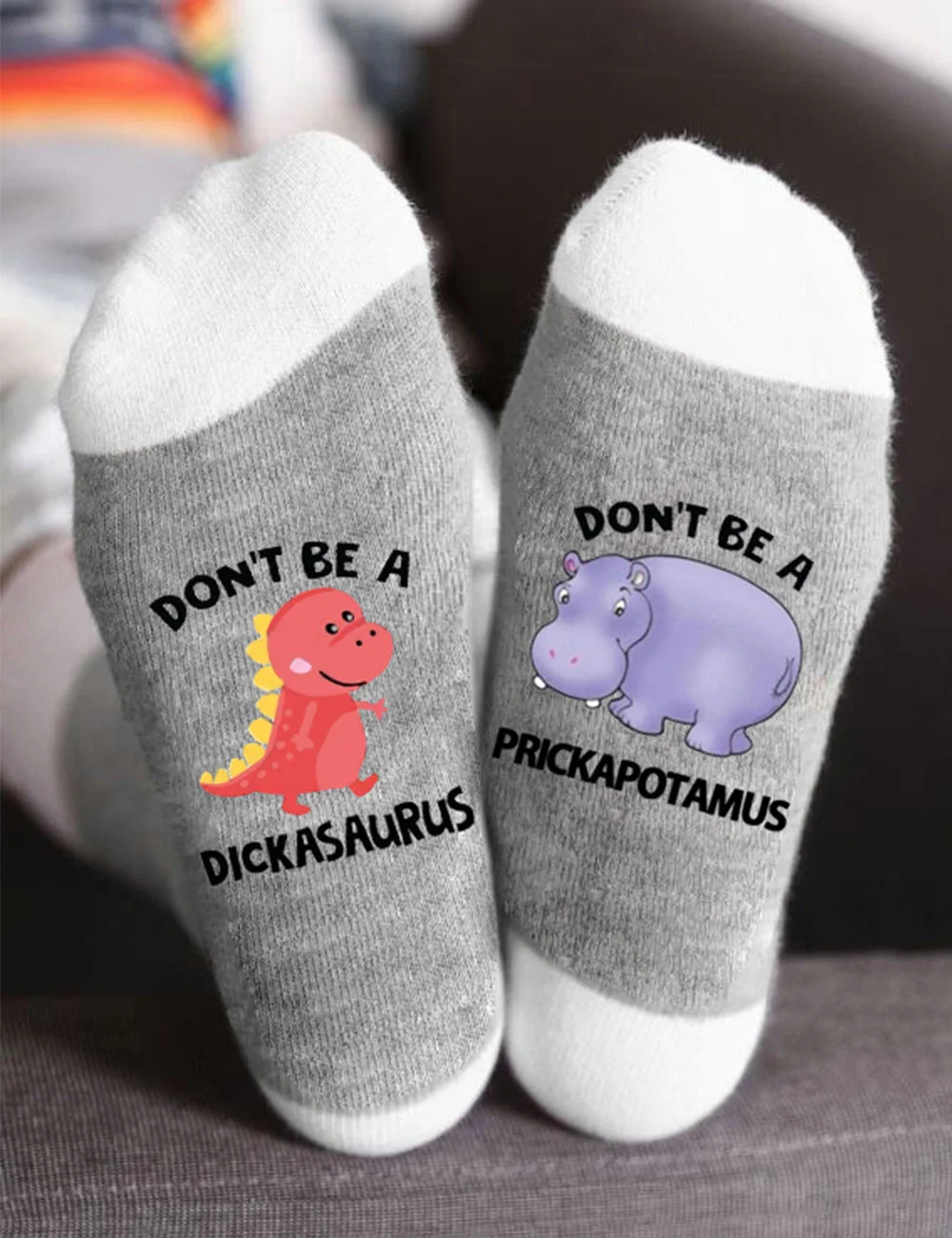 Lizzic Don't Be Dickasaurus Prickapotamus Socks