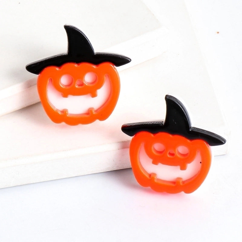 Halloween Geometric Resin Earrings