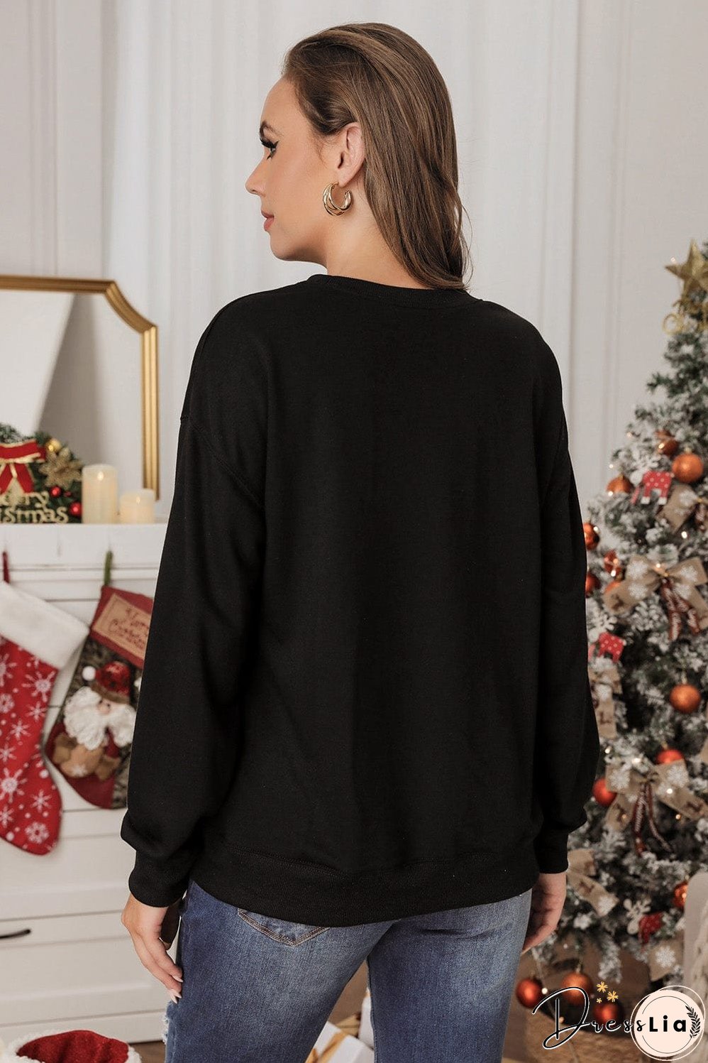 Cozy Black Snowman Christmas Sweater