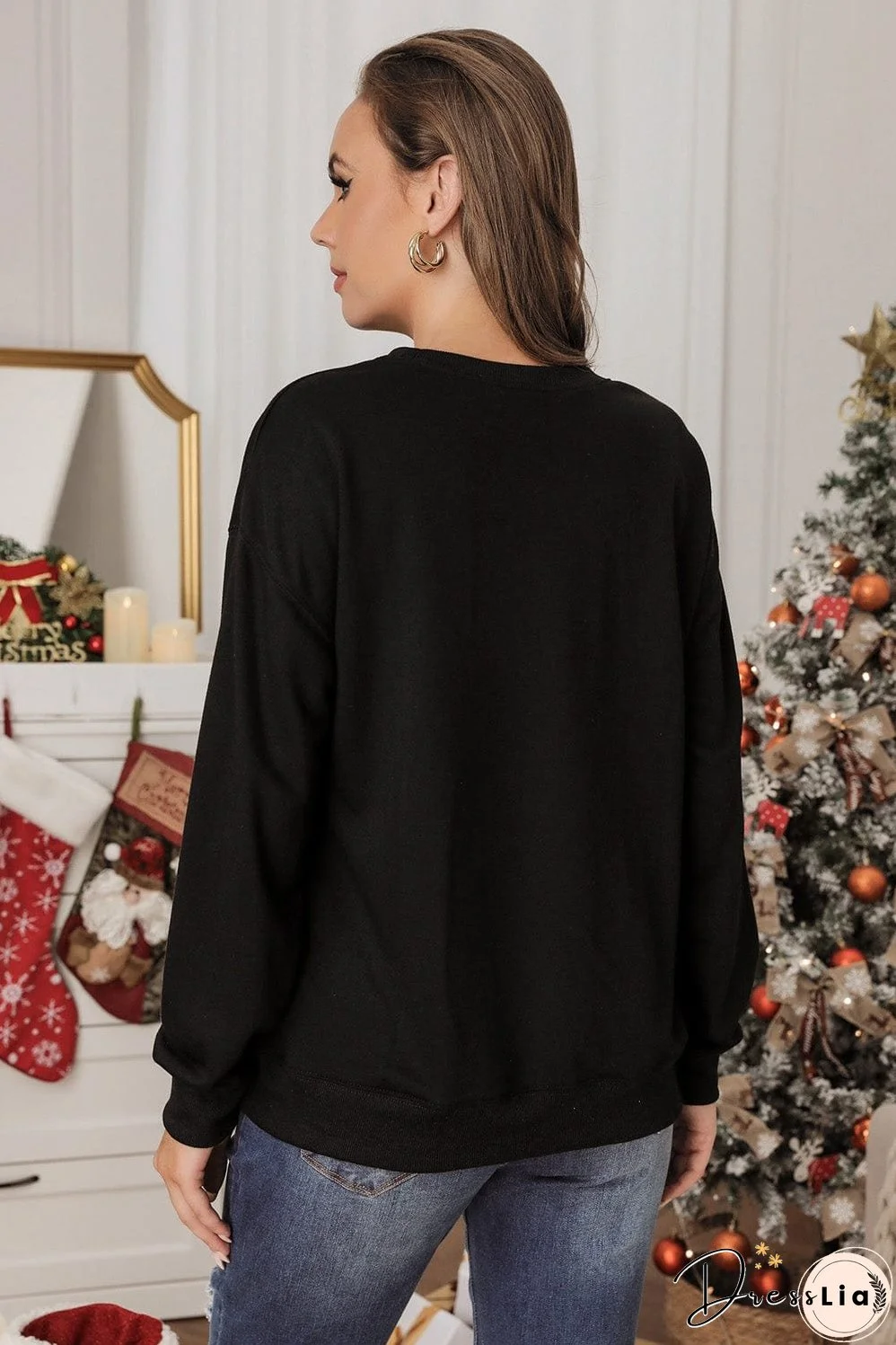 Cozy Black Snowman Christmas Sweater