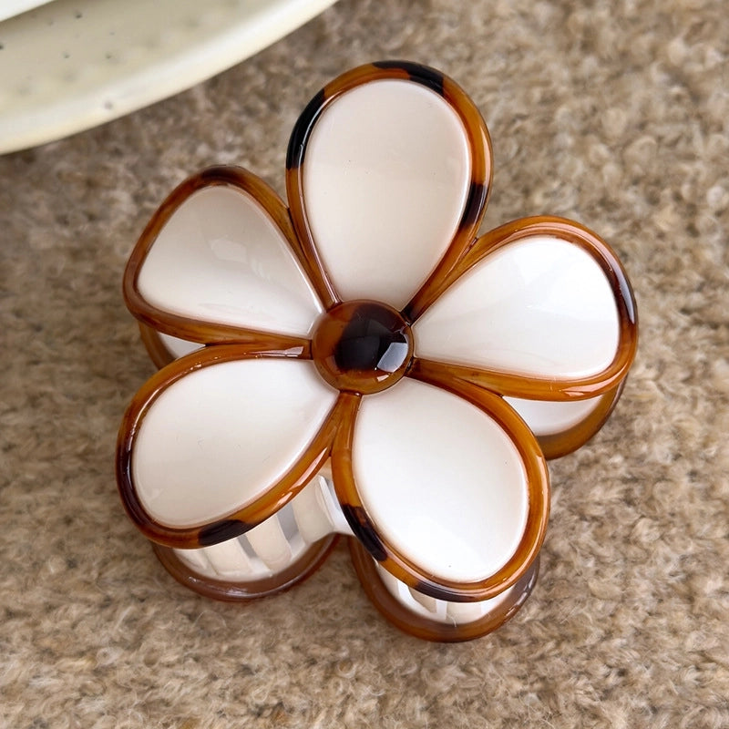 Elegant Minimalist Classic Style Women’s Flower Arylic Hair Claws