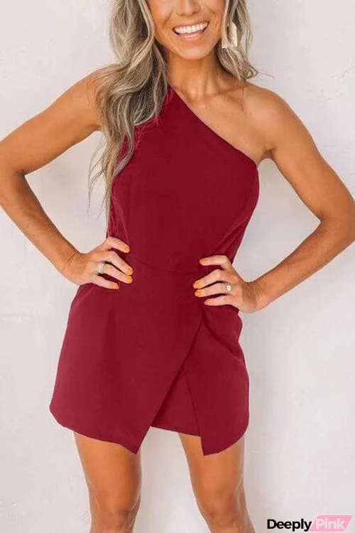 Missing Your Time One Shoulder Romper