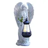 Solar Angel Statue Light Waterproof Fairy Figurine Decor Lamp Home Decoration