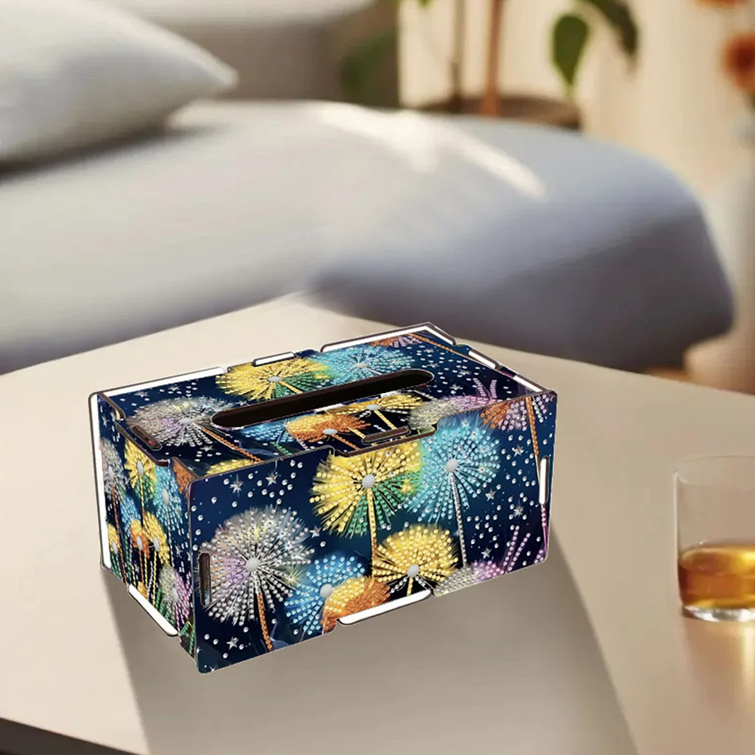 Dandelion DIY Diamond Art Paper Towel Holder for Home and Office Decoration