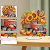 (US Only)Acrylic 2D Flat Pumpkin Truck DIY Table Top Diamond Painting Ornament Kits