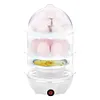 110V/220V Electric Egg Boiler 3-Layer Automatic Corn Steamer Rapid Heat Poacher