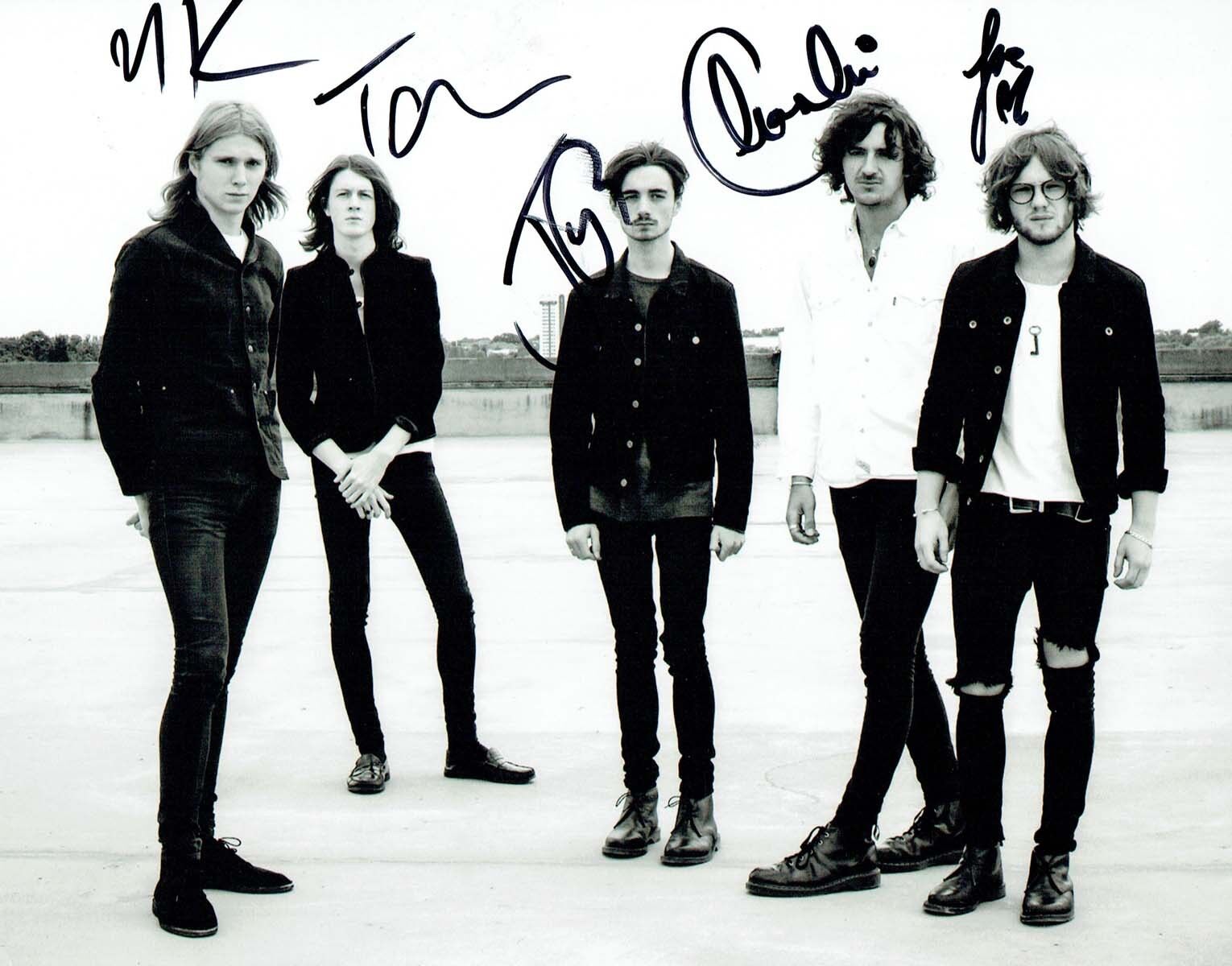 BLOSSOMS Rock Band Fully SIGNED Autograph 10x8 Photo Poster painting B AFTAL COA Manchester