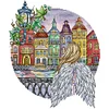 City Angel-14CT Stamped Cross Stitch 36*41cm/14.17*16.14in