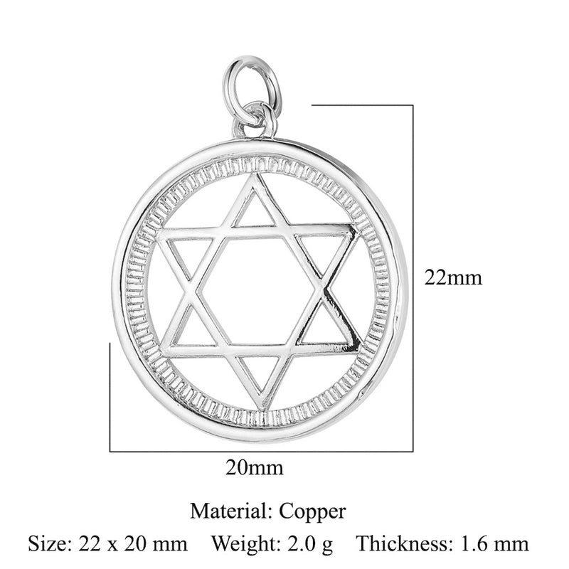 3 Pieces Copper Zircon 18K Gold Plated Sun Rainbow Star