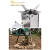 Folding Firewood Stove Stainless Steel BBQ Rocket Stove for Traveling BBQ Picnic
