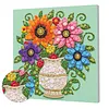 Framed White Vase -  DIY Button Art Painting Kit for Creativity DIY Pearl Dot Crafts for Gift Home Wall Decor 30*30CM