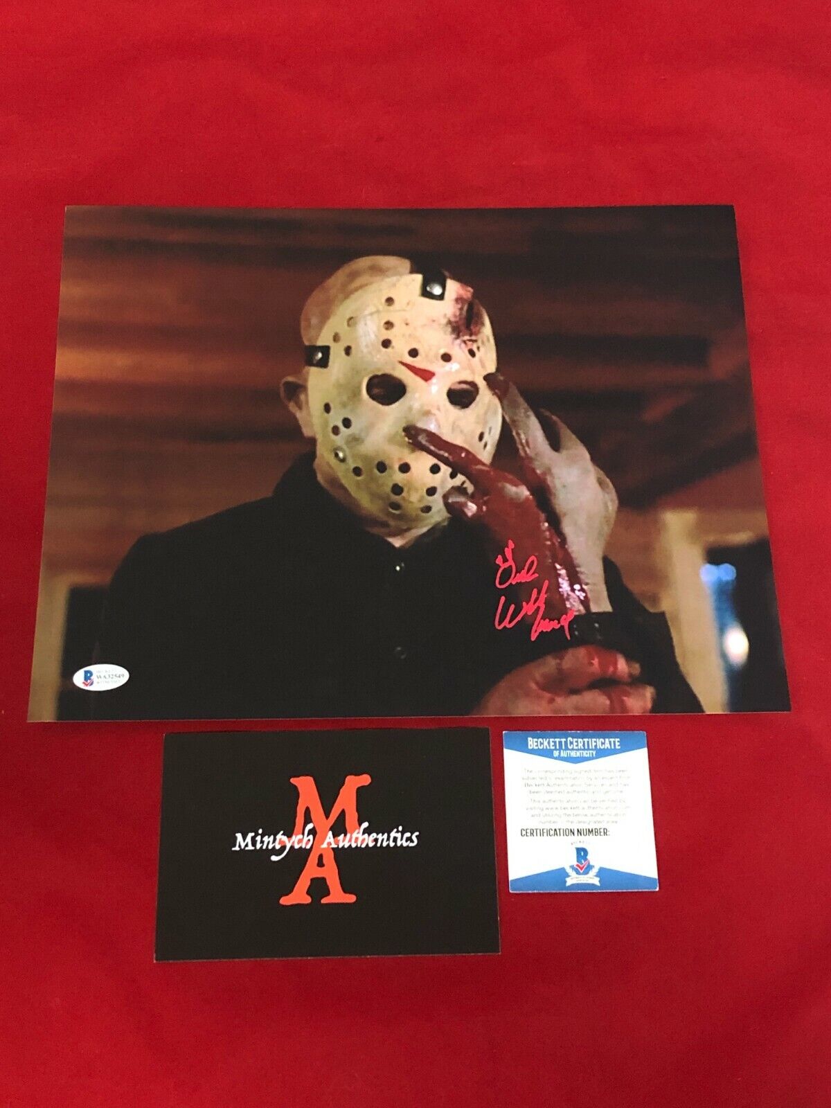 TED WHITE AUTOGRAPHED SIGNED 11x14 Photo Poster painting! JASON! FRIDAY THE 13TH! BECKETT COA!