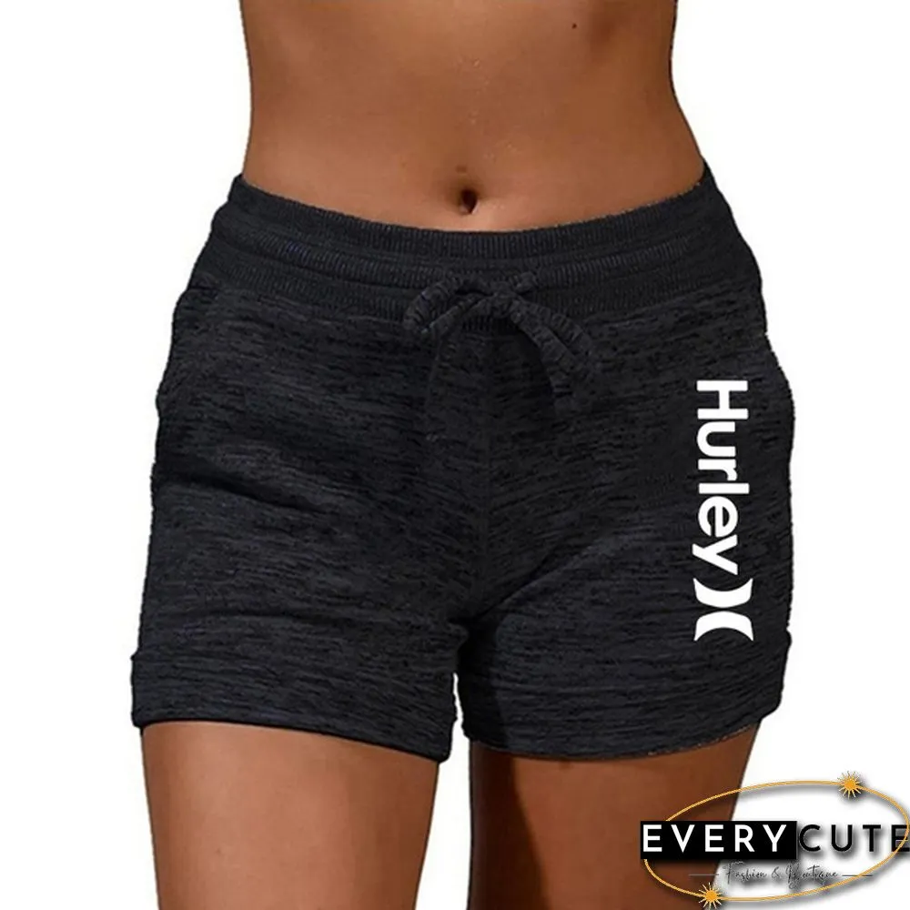 Summer Womens Cotton High Waisted Shorts-Quick-drying Sports Fitness Yoga Pants-Casual