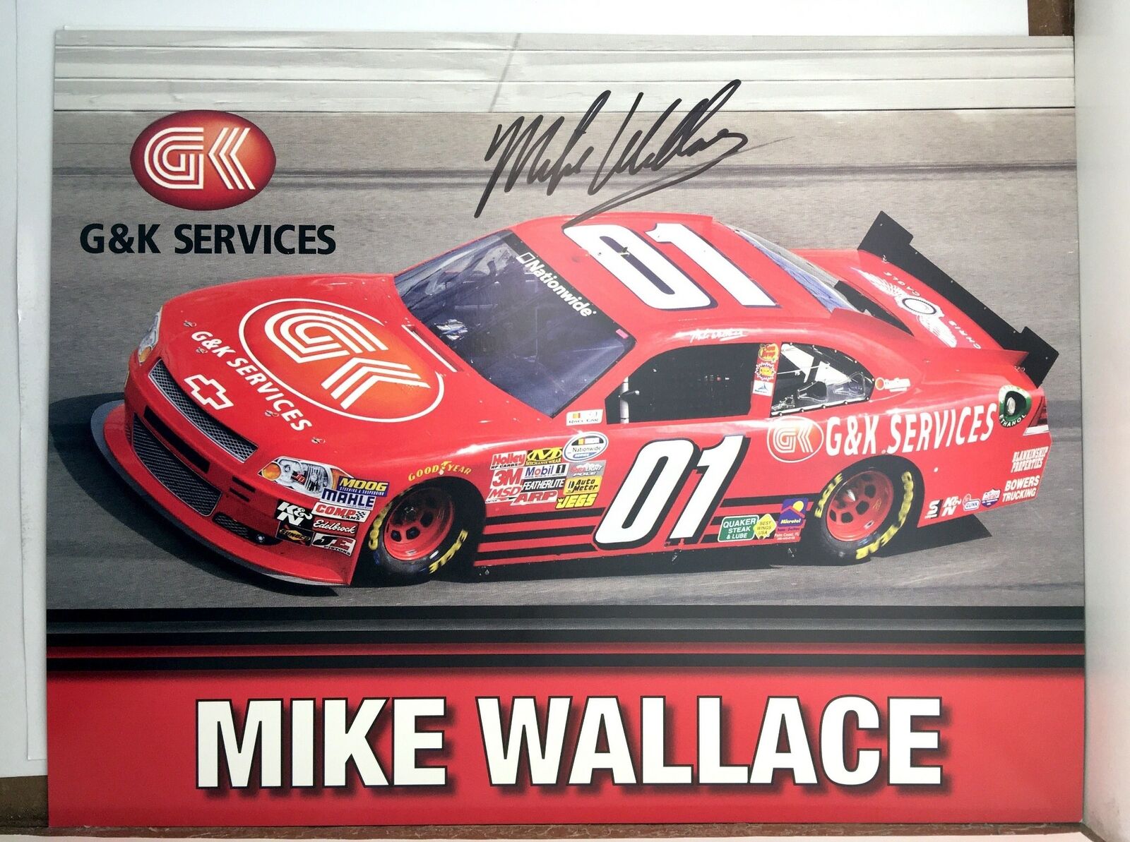 Mike Wallace Signed 8.5x11 Photo Poster painting Promo Hero Card Postcard NASCAR  SHIP Auto