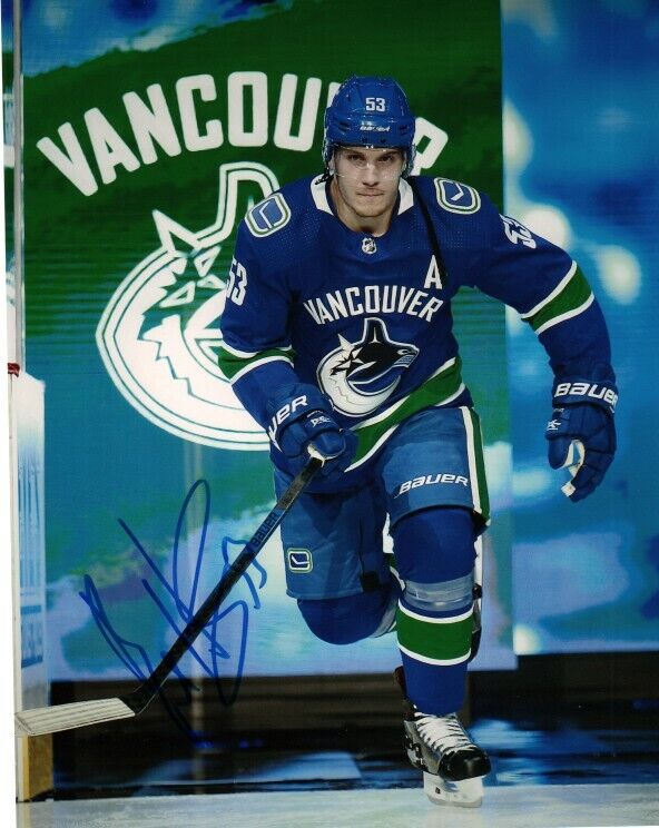 Vancouver Canucks Bo Horvat Signed Autographed 8x10 NHL Photo Poster painting COA #28