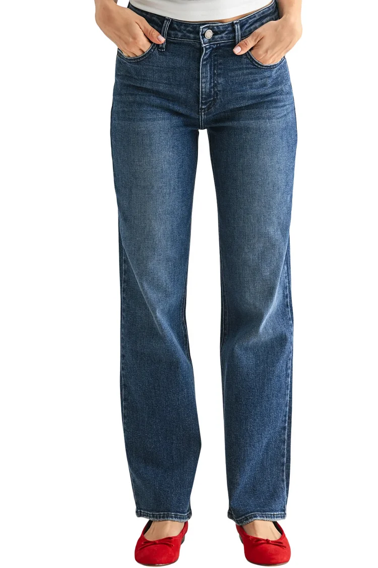 Just Black Stretchy Straight - Dark Wash