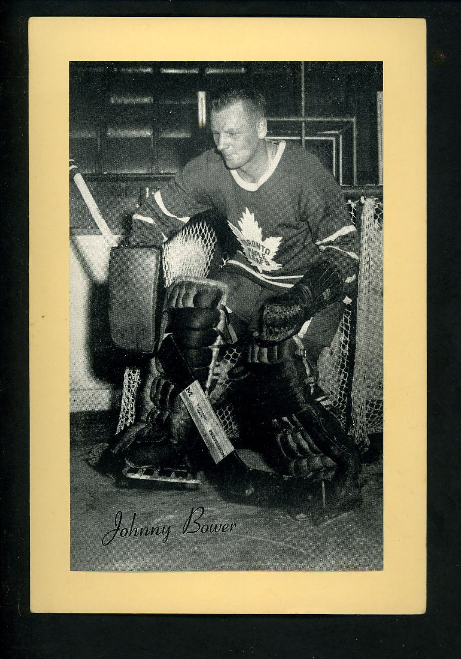 # 384 Johnny Bower 1944-63 Beehive Group 2 Photo Poster paintings Toronto Maple Leafs VG/EX cond