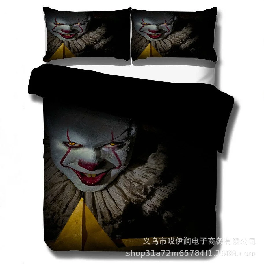 Clown The Resurrection 3D Printed Bedding Set For Home Duvet Cover Set With Pillowcase  Luxury 2/3Pcs Home Textiles Bedclothes