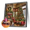 (50*50cm)Christmas House - Full Round Drill Diamond Painting