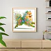 Flower Pomeranian Full Stamped Cross Stitch 11CT 3-Strand 40x40cm tapestrymarket