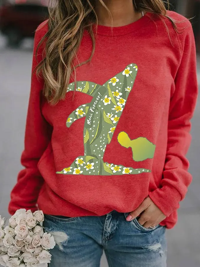 Women's Maui Forever Print Sweatshirt
