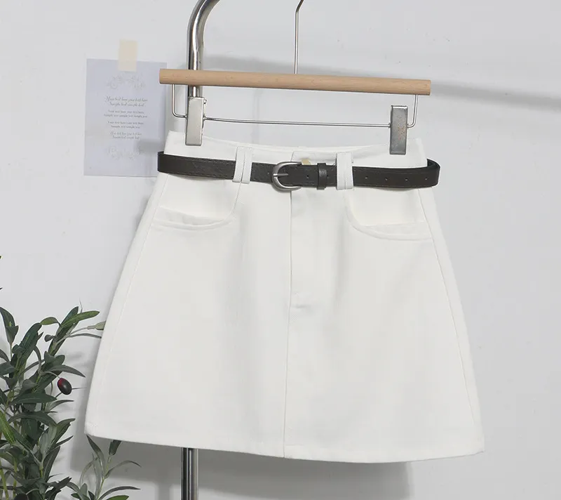 Churchf Real Shooting Kin Color High-Rise Thin Bag Hip Skirt 2025 New Hundred With Belt A Short Skirt 9997