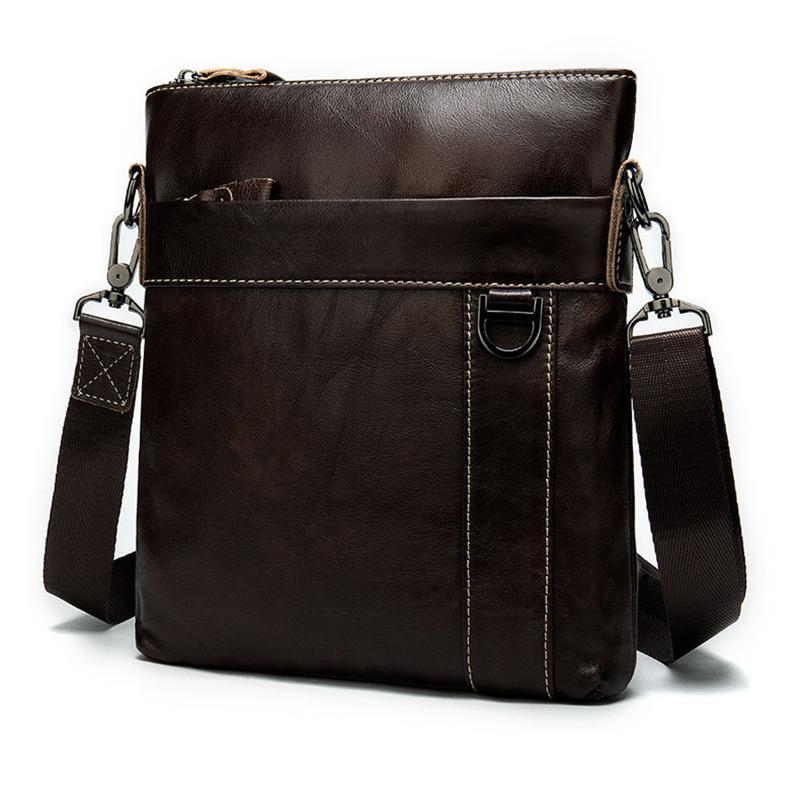 Organizational Layout Grain Textured Style Contrast Stitching Crossbody Sling Bag