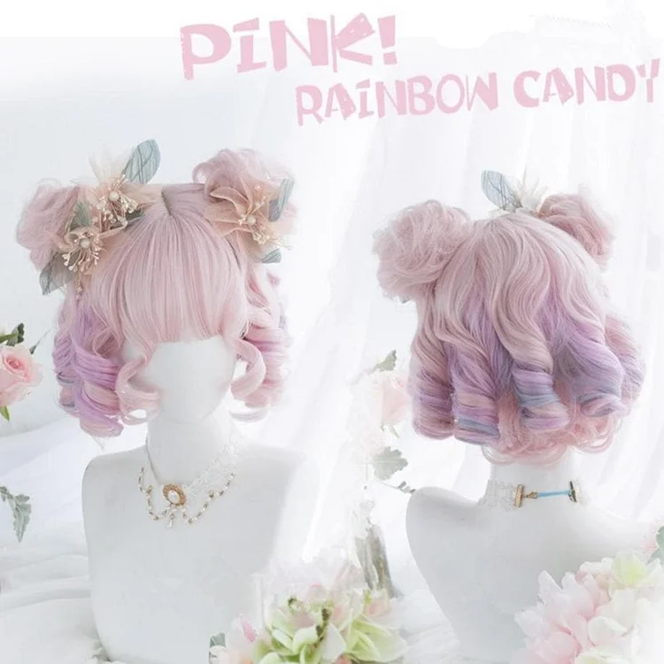 Pink Rainbow Candy Lolita Wig SP15164