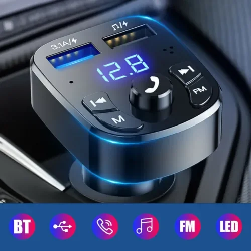 Dronehint Car Parts Fast Phone Charger Bluetooth FM Transmitter MP3 Player Radio Adapter (For: GMC) Parts