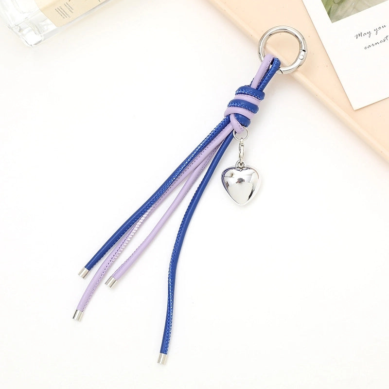 IG Style Color Block Heart Shape Pu Leather Bag Pendant