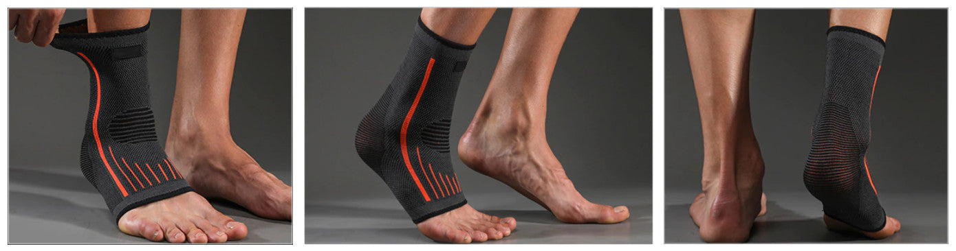 OrthoRelieve's ankle compression sleeve can help soothe pain and aid in recovery from sprains, tendonitis, plantar fasciitis, ankle fractures, edema, swelling or just general pain.