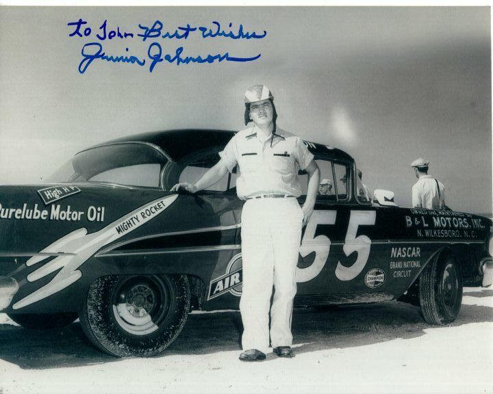 JUNIOR JOHNSON Autographed Signed NASCAR Photo Poster paintinggraph - To John