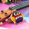 Owl Beaded Counted Cross Stitch Ornament Kit Cross Stitch Bead Keychain 