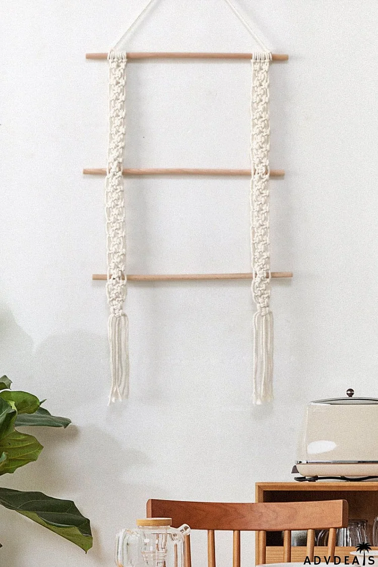 Macrame Ladder Wall Hanging