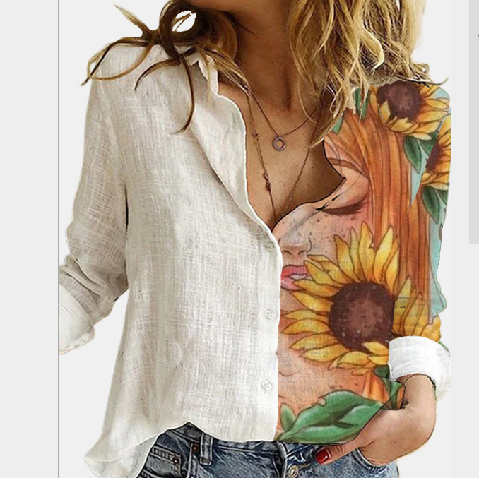 Casual Loose Print Shirt