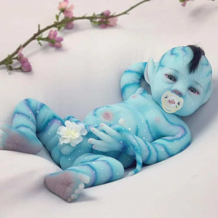 Touch Real Silicone 20" Lifelike Reborn Landon Handmade Fantasy Toddler Blue Baby Girl Doll Rebornartdoll® RSAW-Rebornartdoll®