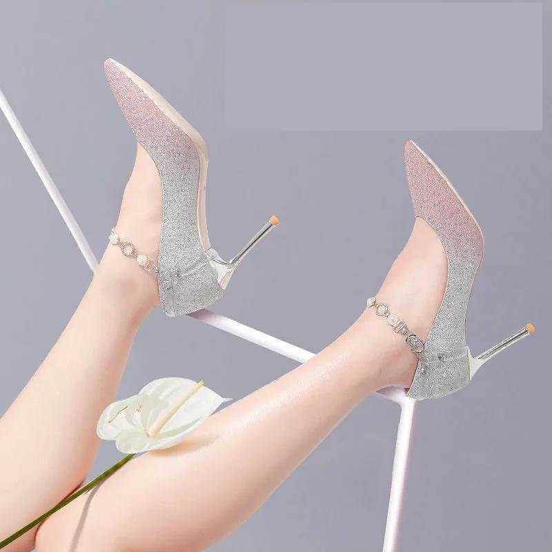 Anti-drop heel straps for high heels