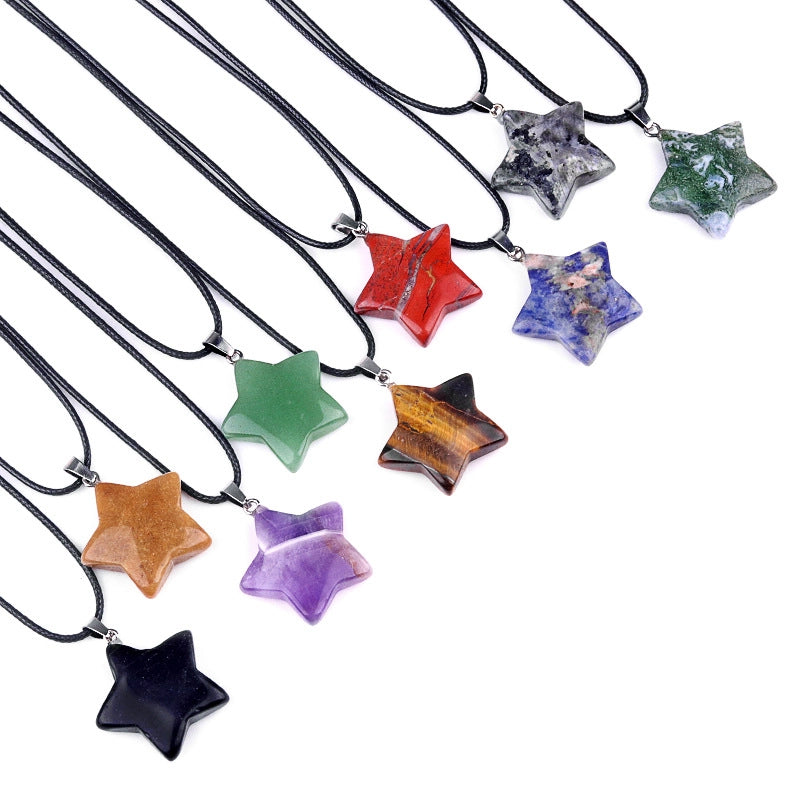 1 Piece Semi-precious Stone Star Jewelry Accessories Pendant