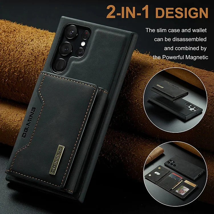 Luxury Magnetic Leather All-inclusive Protective Cover With Card Holder For Samsung Galaxy
